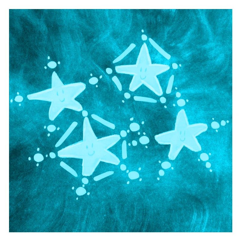 4 BLAUE STERNE
