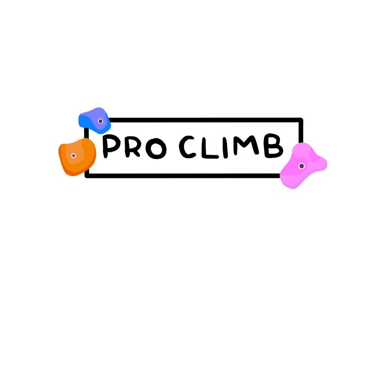 Pro climb escalade logo de team de grimpe