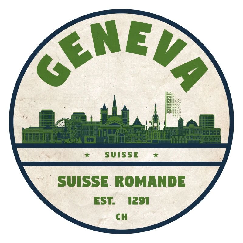 Genf Skyline Badge Romande