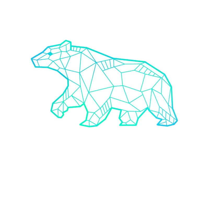 Bear line geometric art