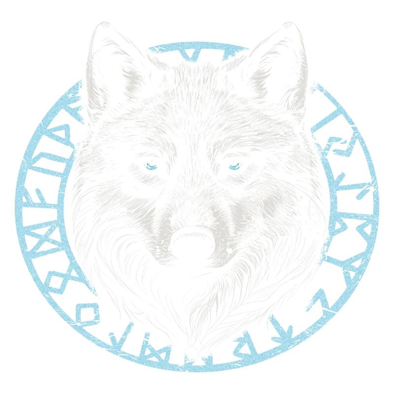 Wikinger Wolf mit Runen