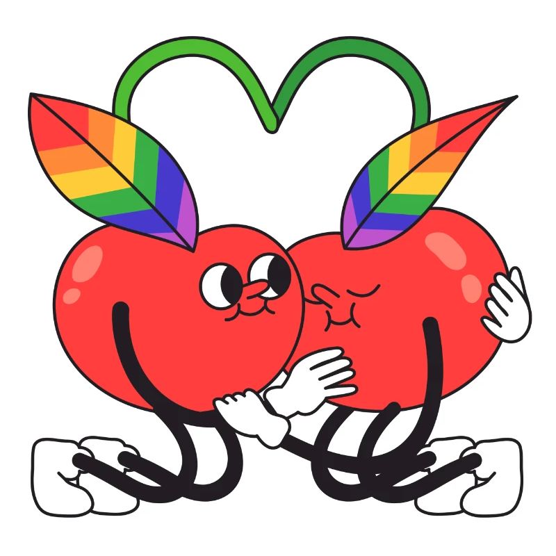 Kirsche, queer, Kirsche, Umarmung