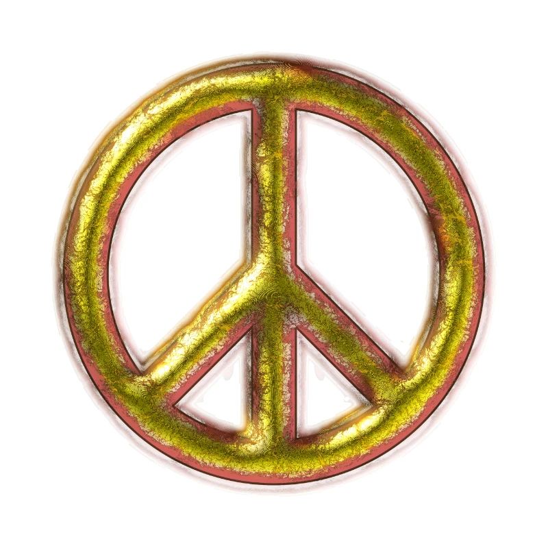 Messing Peace-Zeichen