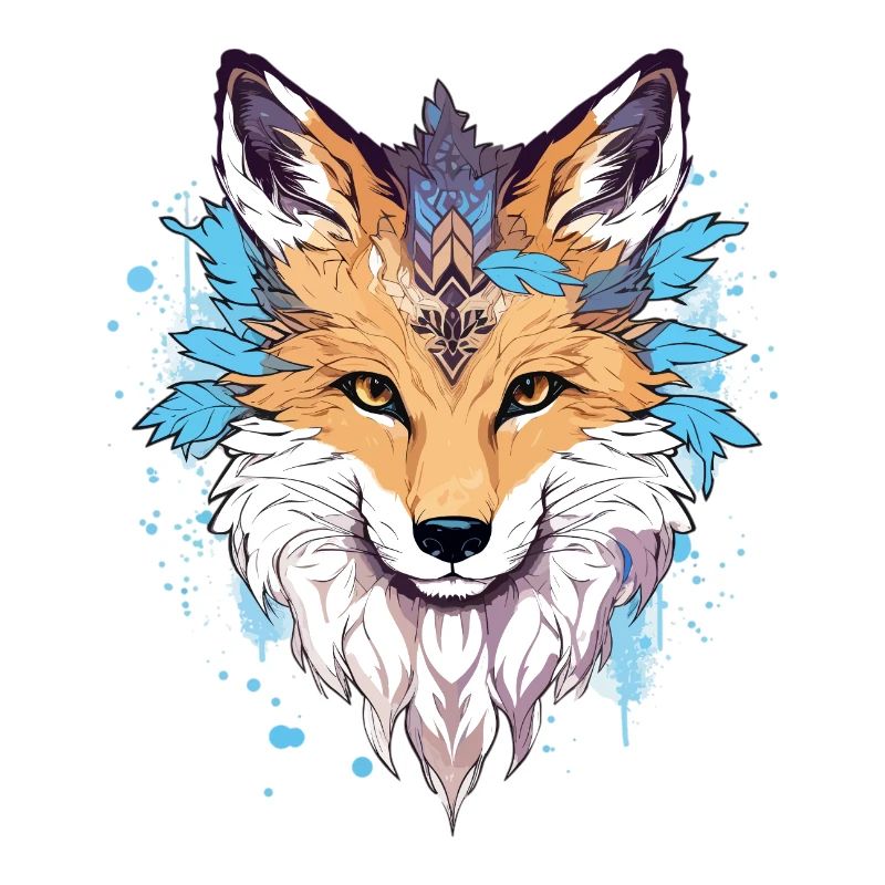 Fuchs mit Federn Boho