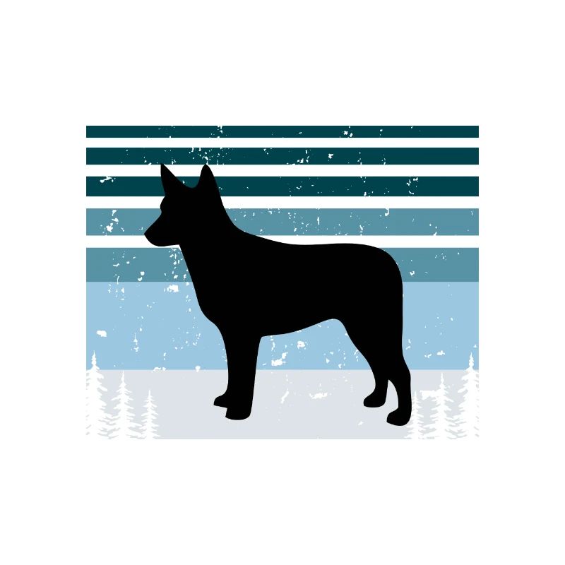 Australian Stumpy Tail Cattle Dog Silhouette