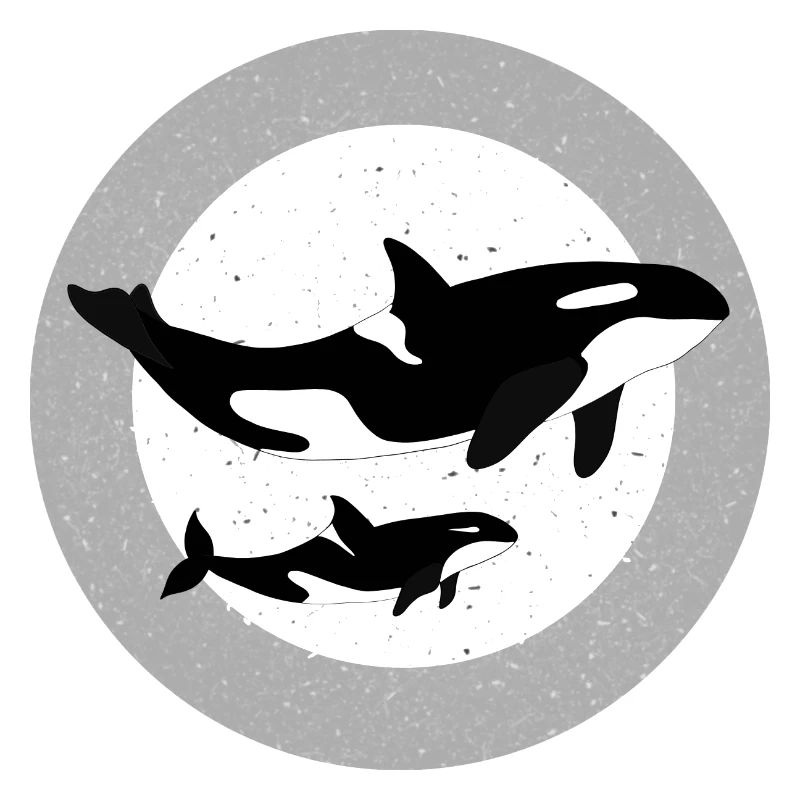 Wal und Orca Illustration