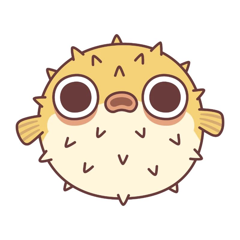 Cute Grumpy Puffer Fish