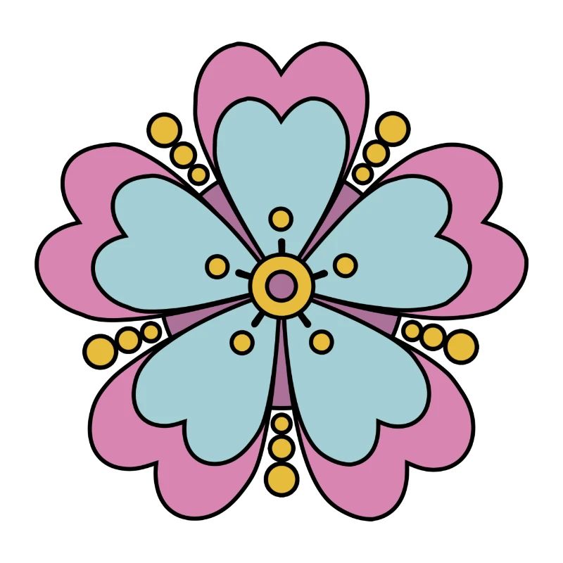 Cute Funky Hippie Boho Flower