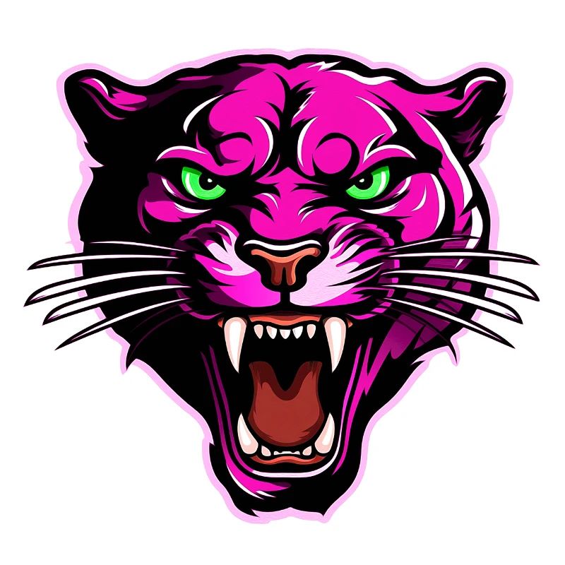Panther Kopf Pink