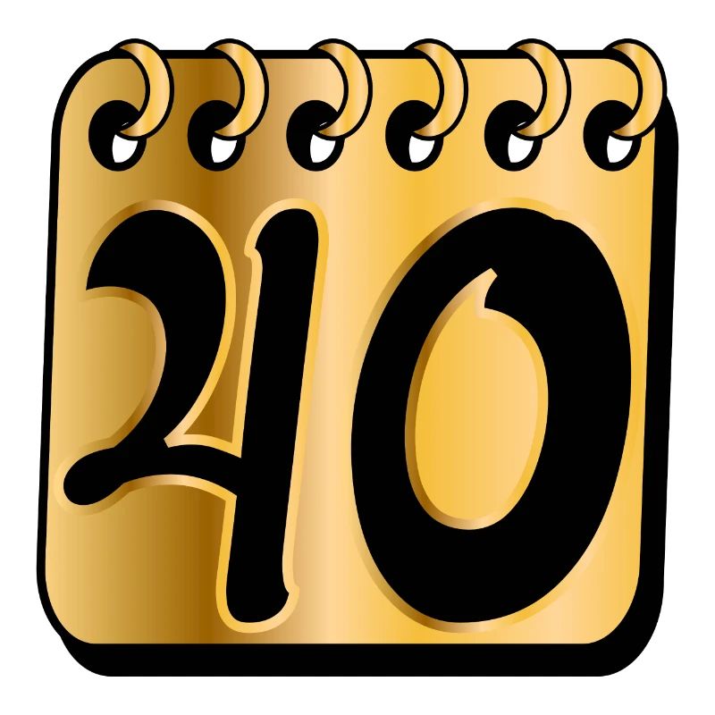 Zahl Vierzig - 40. Geburtstag
