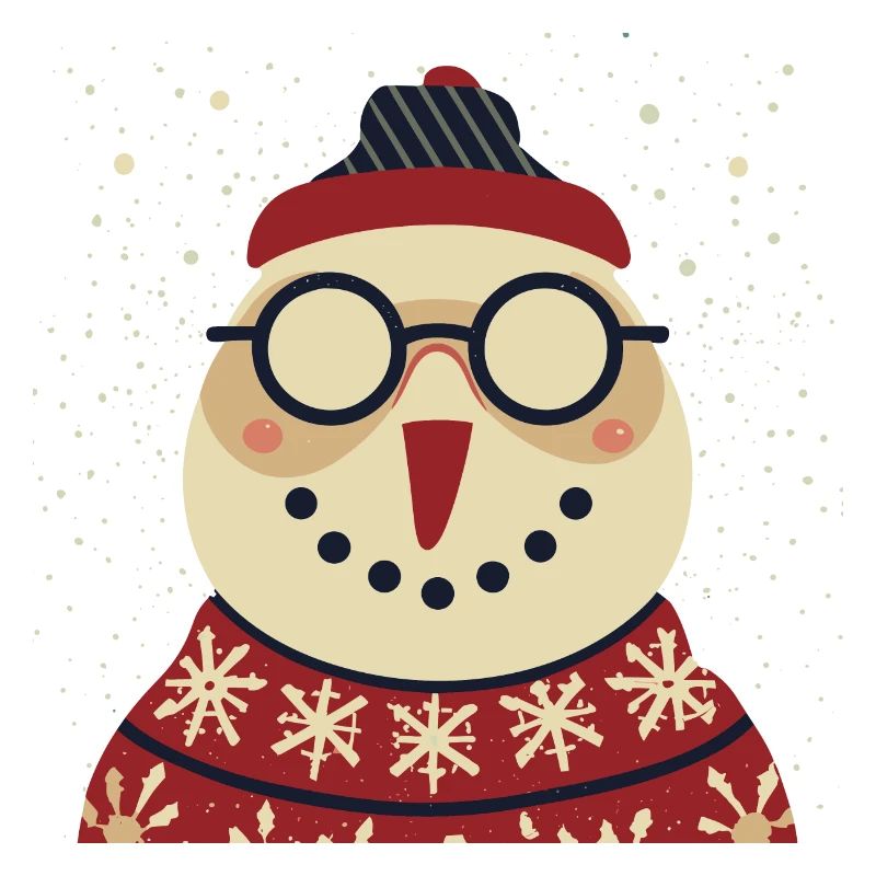 Winter Eulenpullover mit Brille