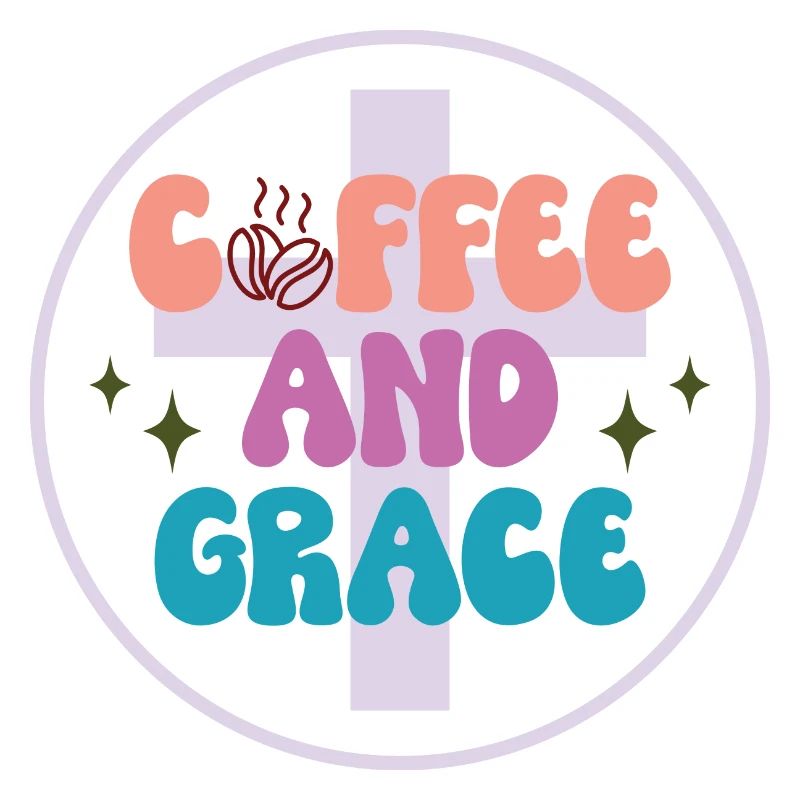 Kaffee und Gnade Motiv Design