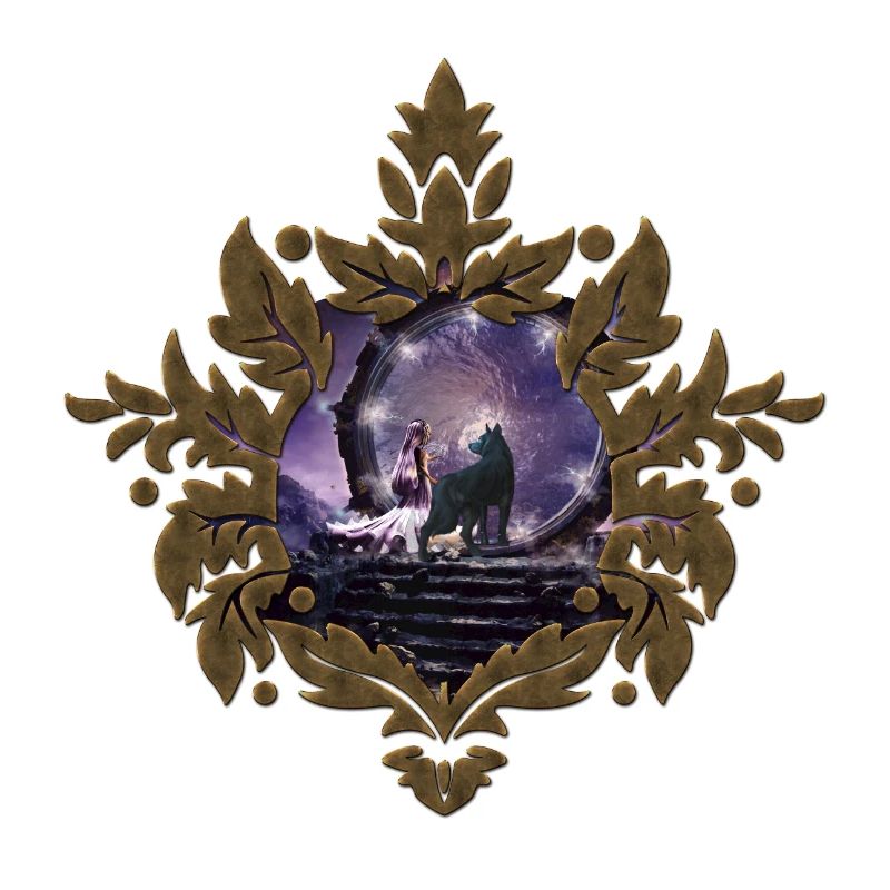 Eine Fee und ein dunkler Wolf