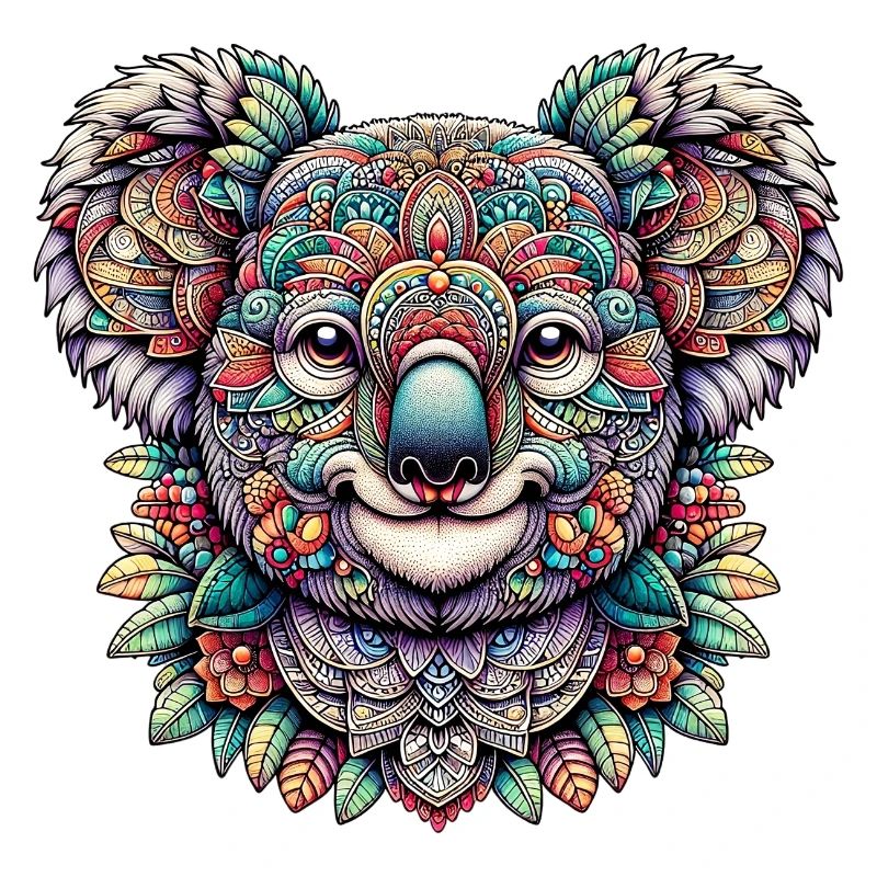 Koala décoré de Mandalas