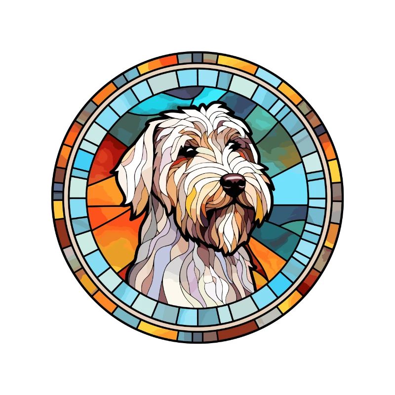 Sealyham Terrier Hunderasse Buntglas Bunt