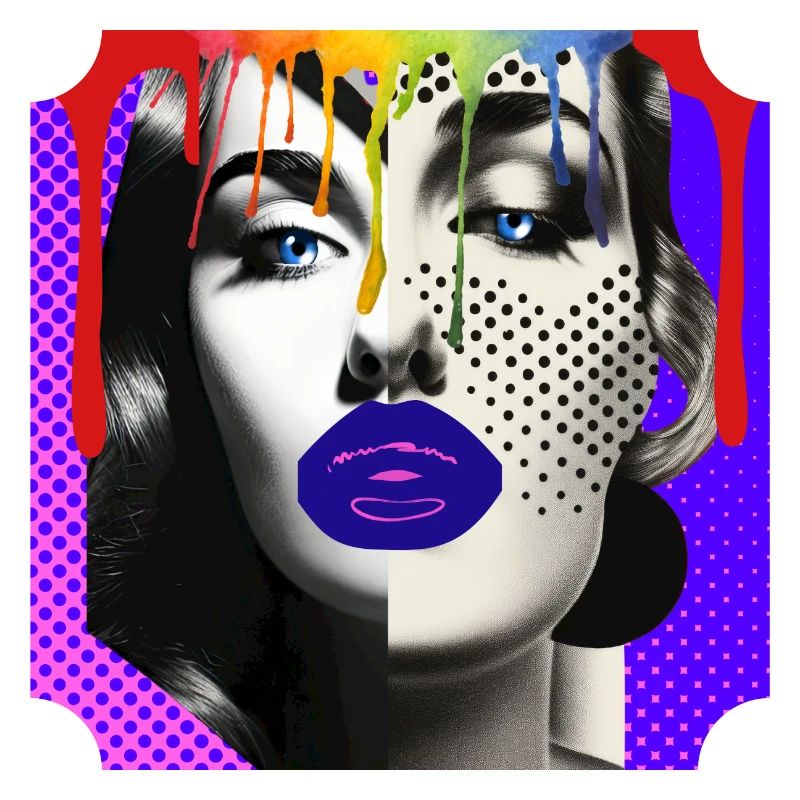 Bunte Pop-Art-Fotocollage