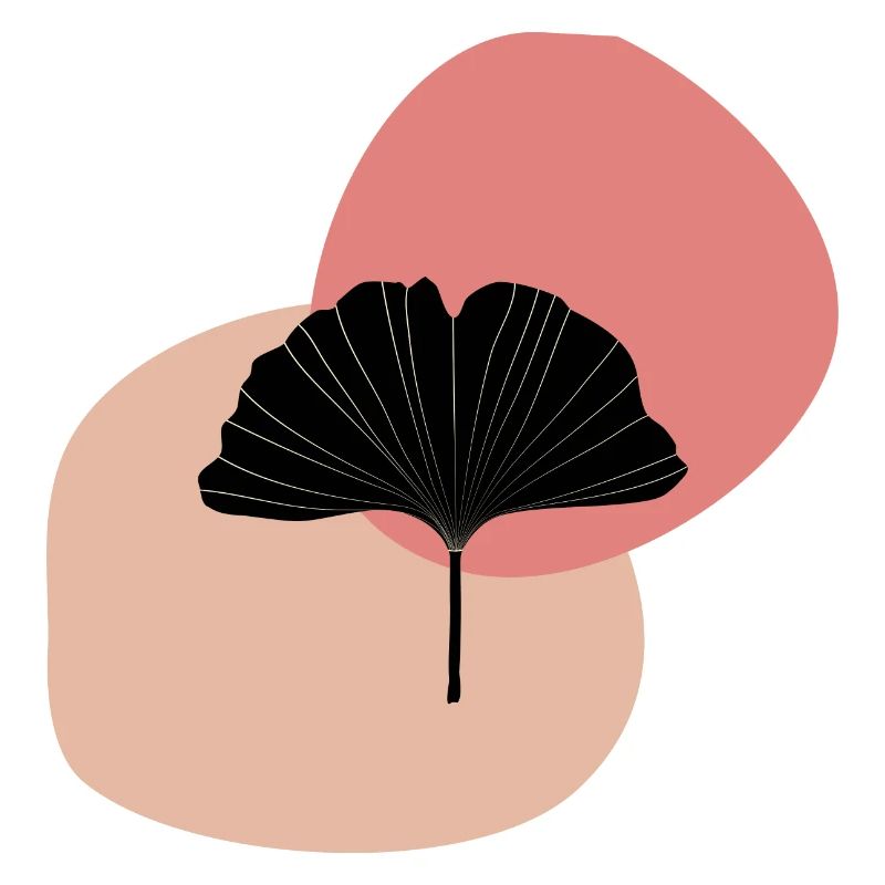 Gingko Blatt midcentury modern
