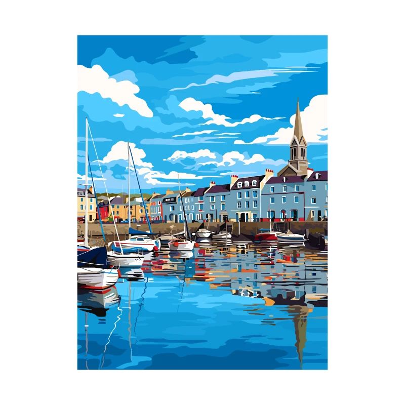 Padstow Harbour Padstowwall Cornouailles affiche de voyage