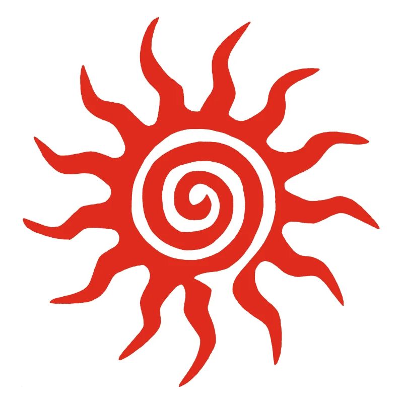 Spiral Red Sun