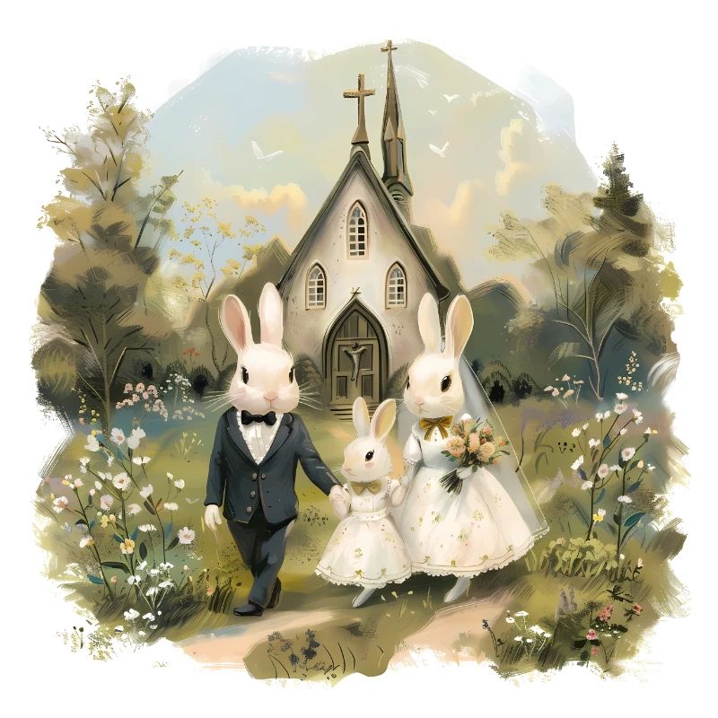 Osterhochzeit der Hasen