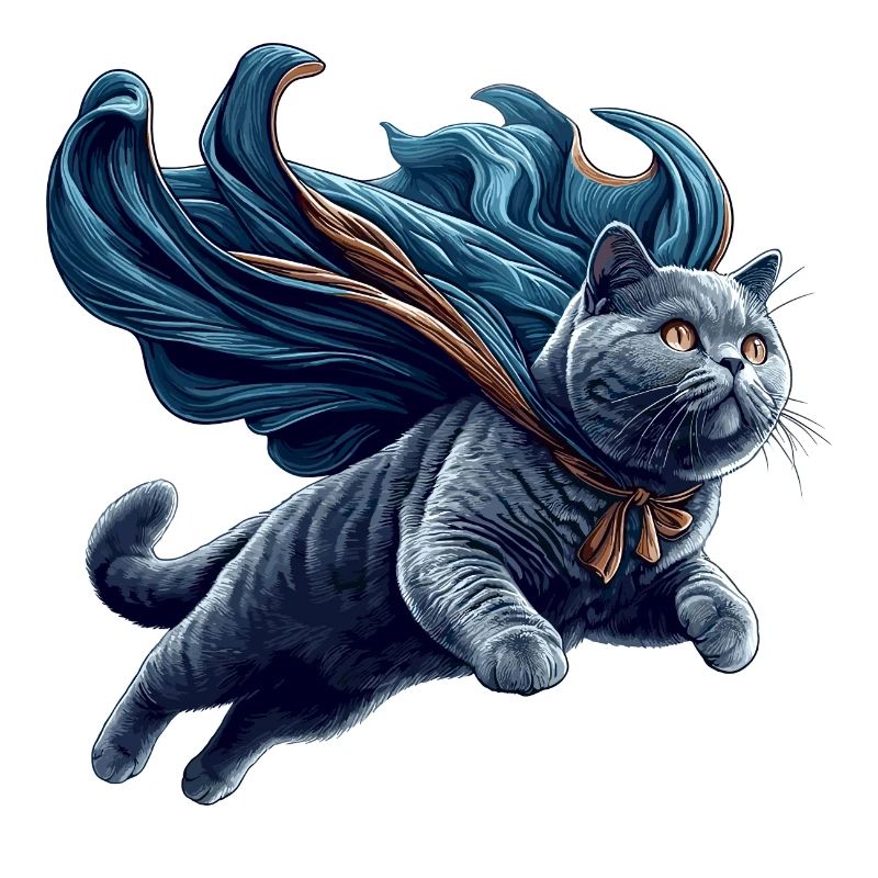 Super Katze BKH Blue Geschenk