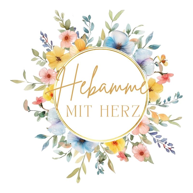 Hebamme mit Herz - personalisierbares Design