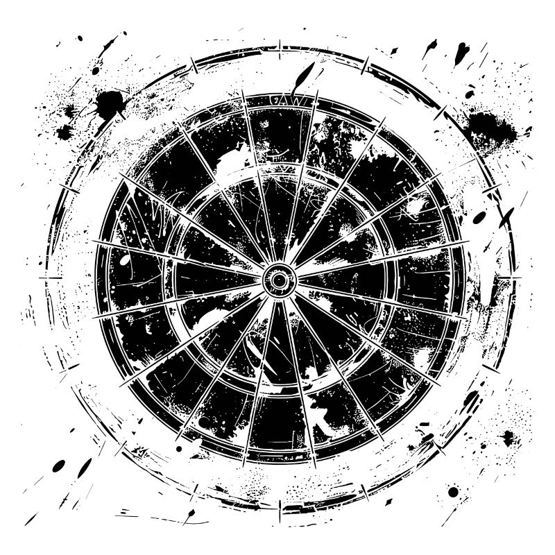 Dessin de jeu de fléchettes