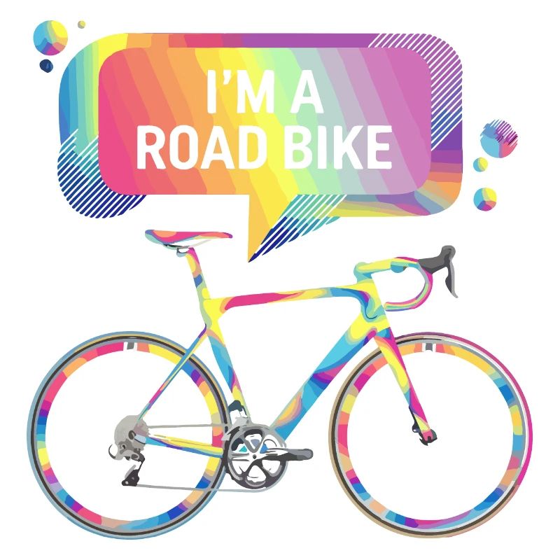 Lebendiges Regenbogen-Rennrad-Design