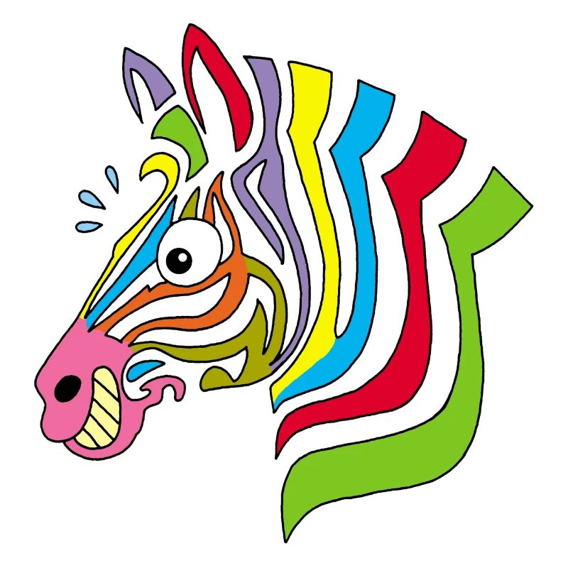 multicolored zebra