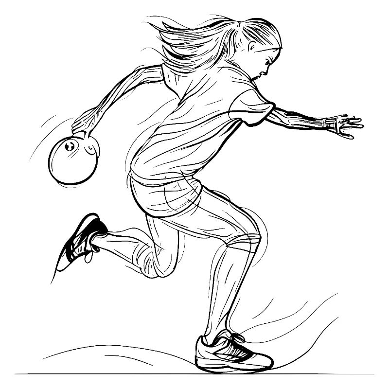 Dessin d’une joueuse melon