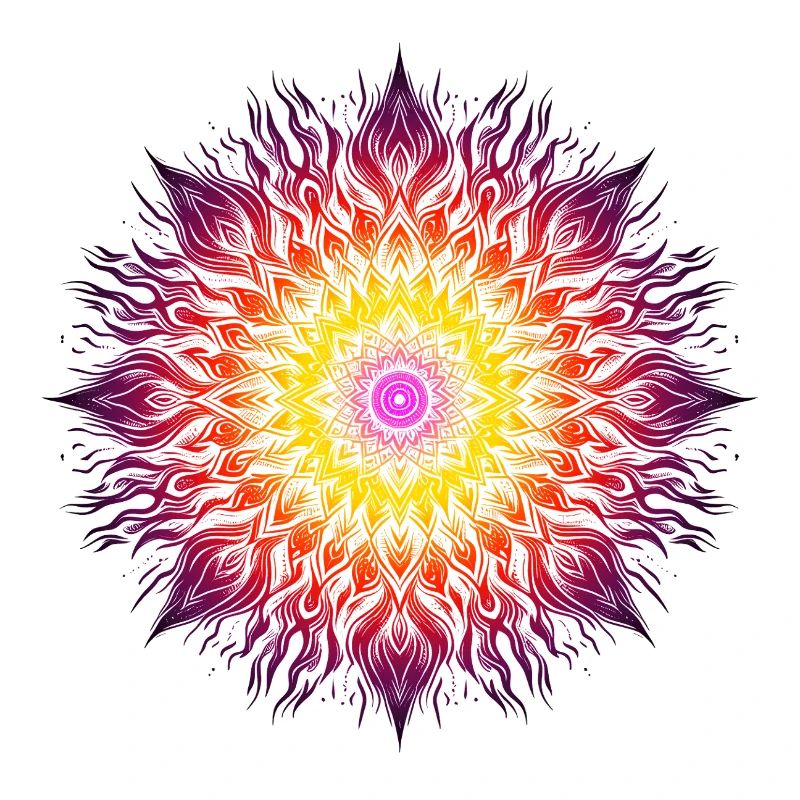 Psychedelic Fire Mandala