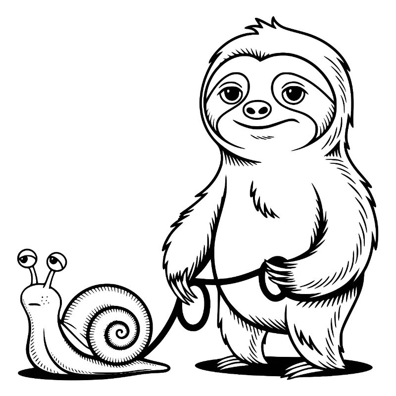 Sloth and Snail - Going for a Walk