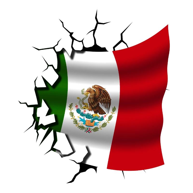 Drapeau du Mexique - Mexique - Drapeau Broken Design