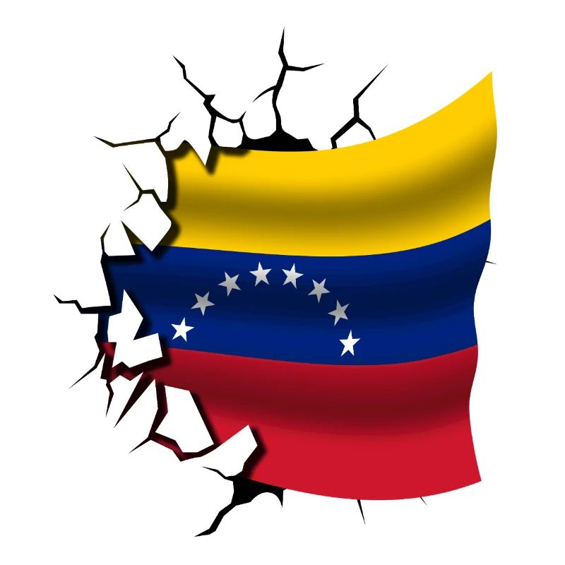 Drapeau du Venezuela - Venezuela - Drapeau cassé