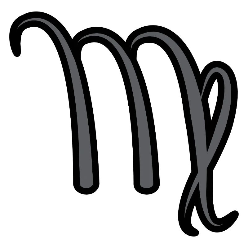 Jungfrau Sternzeichen Symbol Schwarz & Grau