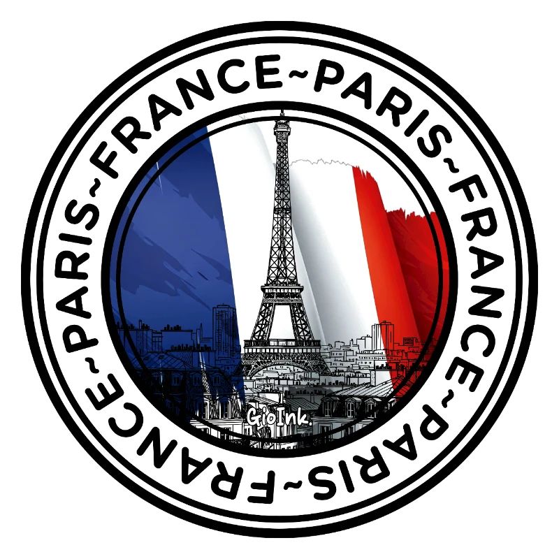 Illustration du drapeau français et de la tour Eiffel