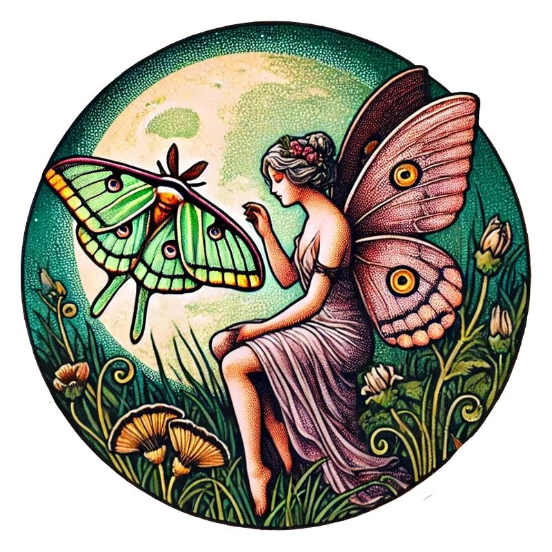 Scène de fée enchantée et de papillon