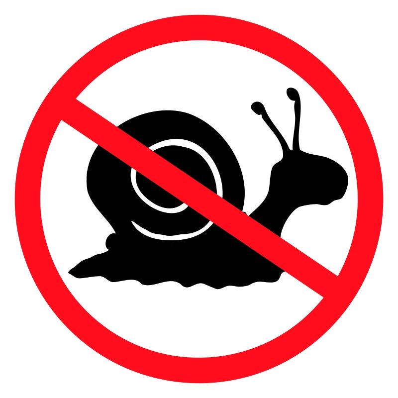 Panneau d'interdiction d'escargots sans préavis