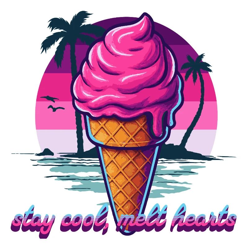 Pink Eiscreme Sunset Design