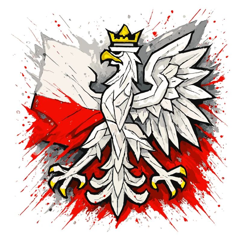 Pologne Polska aigle drapeau drapeau abstrait cadeau