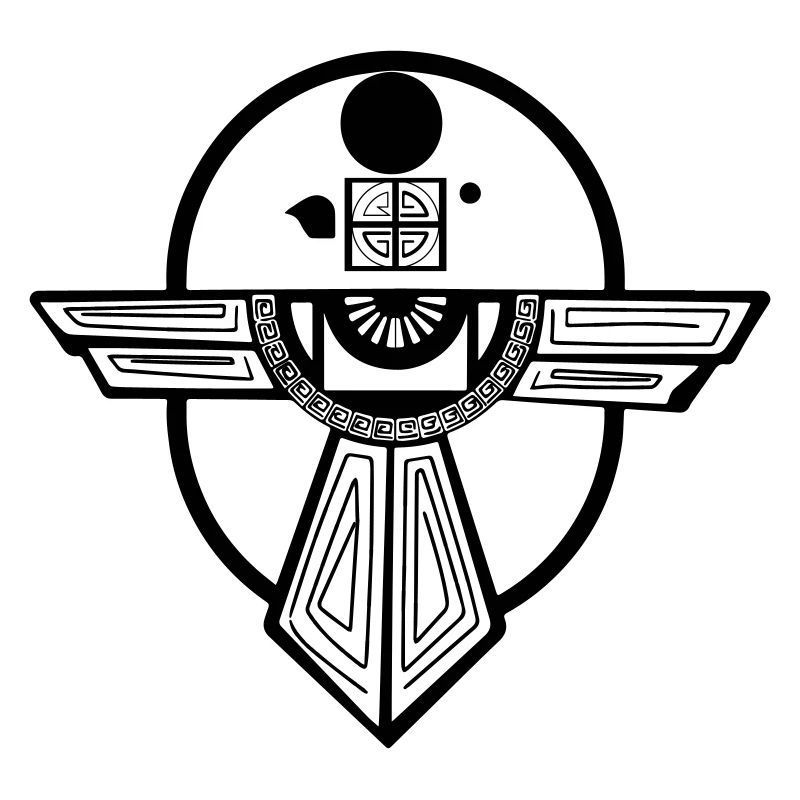 Uraltes Donnervogel-Totem-Design