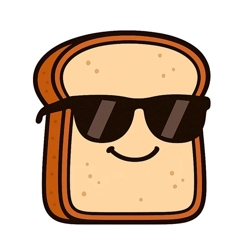Cool bread with sunglasses