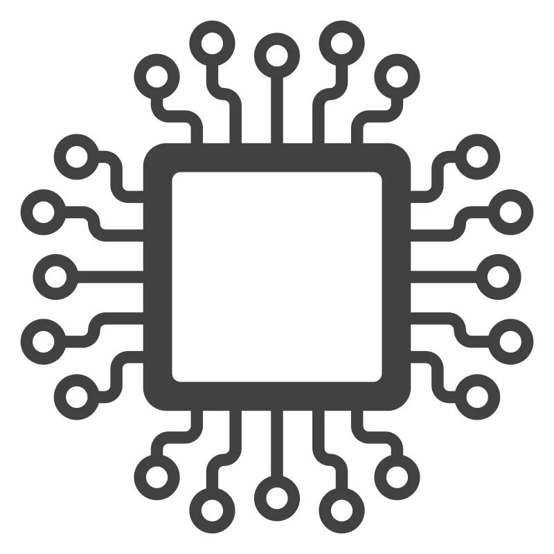 Logo de l’icône du circuit de micropuce