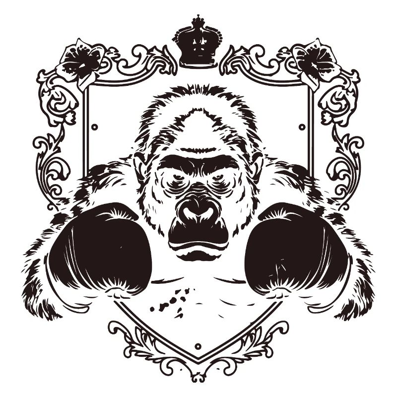 Gorille avec pose de combat