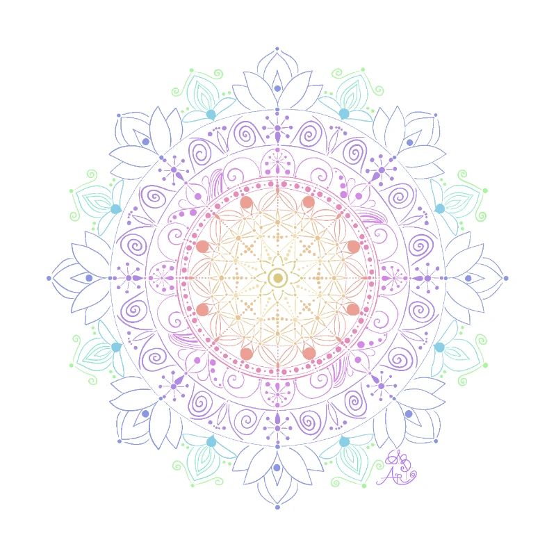 Leuchtendes Mandala Muster