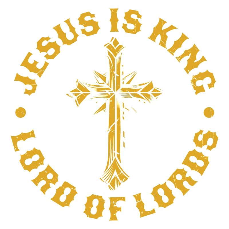 Motif de croix dorée brisée