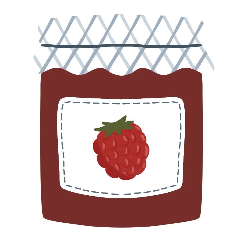 Beerenmarmeladenglas Illustration