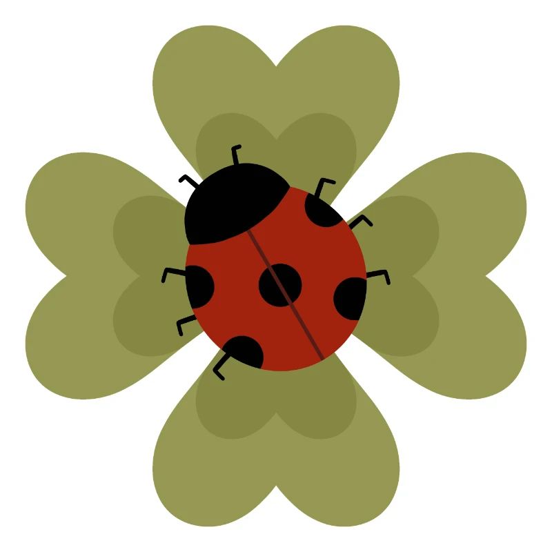 Ladybug Floral Patch Design