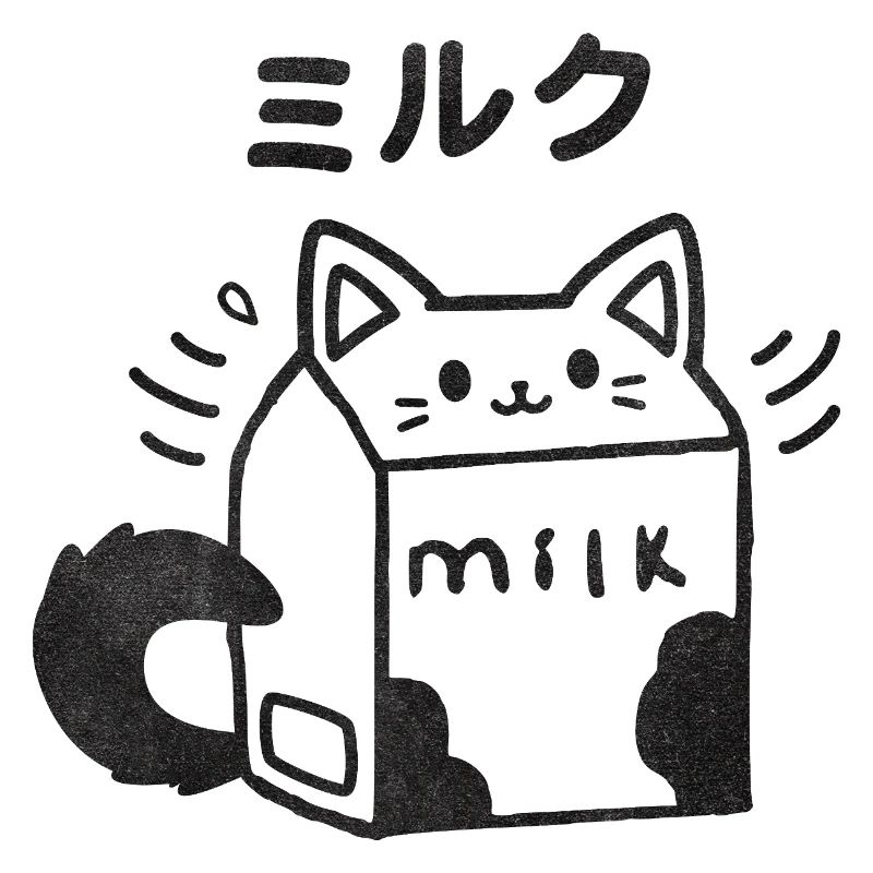 Kawaii Milch Kätzchen