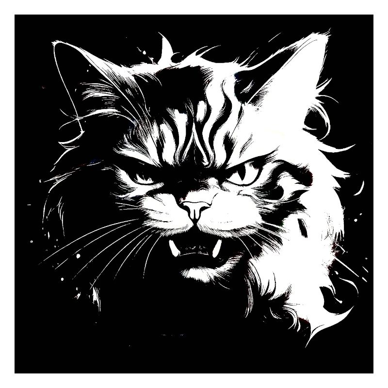 Wütende Katze